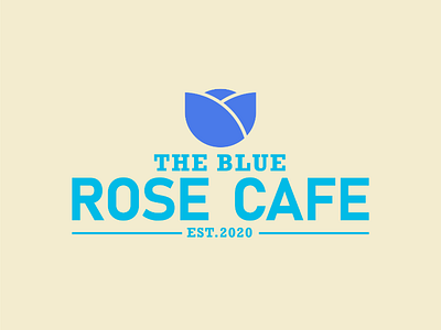 The Blue Rose Cafe #8 branding cafe clean concept creative logo design logo logobranding logodesign minimal modern rose