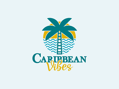 Caribbean Vibes branding caribbean caribbean flavor clean coconut concept creative logo design island logo logobranding logodesign modern summer vibes water