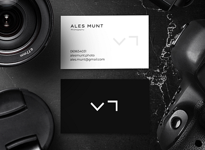 Ales Munt branding business card design identity logo photographer style