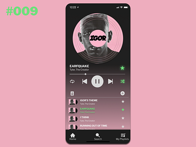 Daily UI 009 app daily 100 challenge daily ui daily ui 009 daily ui challenge design music music app music app design music app ui music player ui ux vinyl