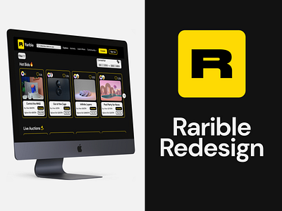 Rarible.com Mock Redesign branding crypto eth figma nft nft marketplace rarible ui user experience user interface ux website design