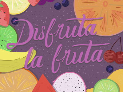 Dis.fruta design freehand illustration lettering typography