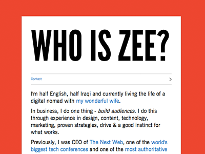 Who is Zee?