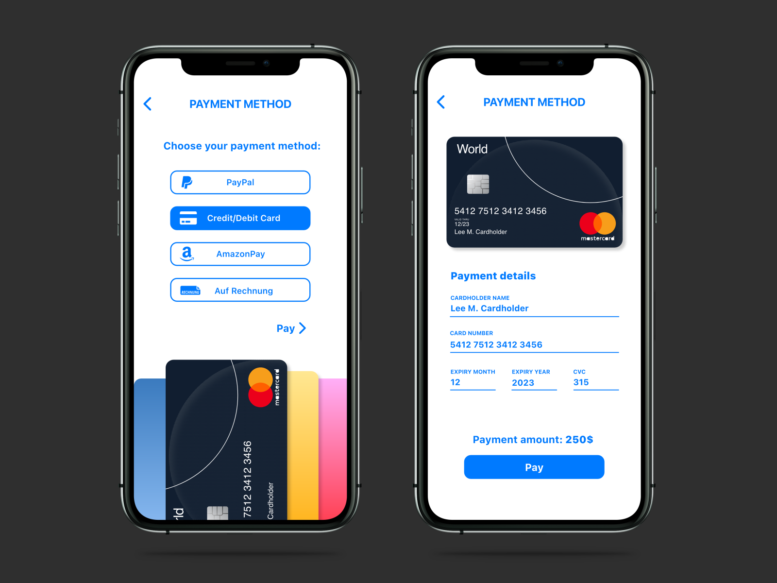 Credit Card Checkout by Natascha Wittig on Dribbble