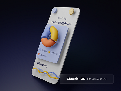 Learning Application - 3D 3d chart chartiz dashboard learning application