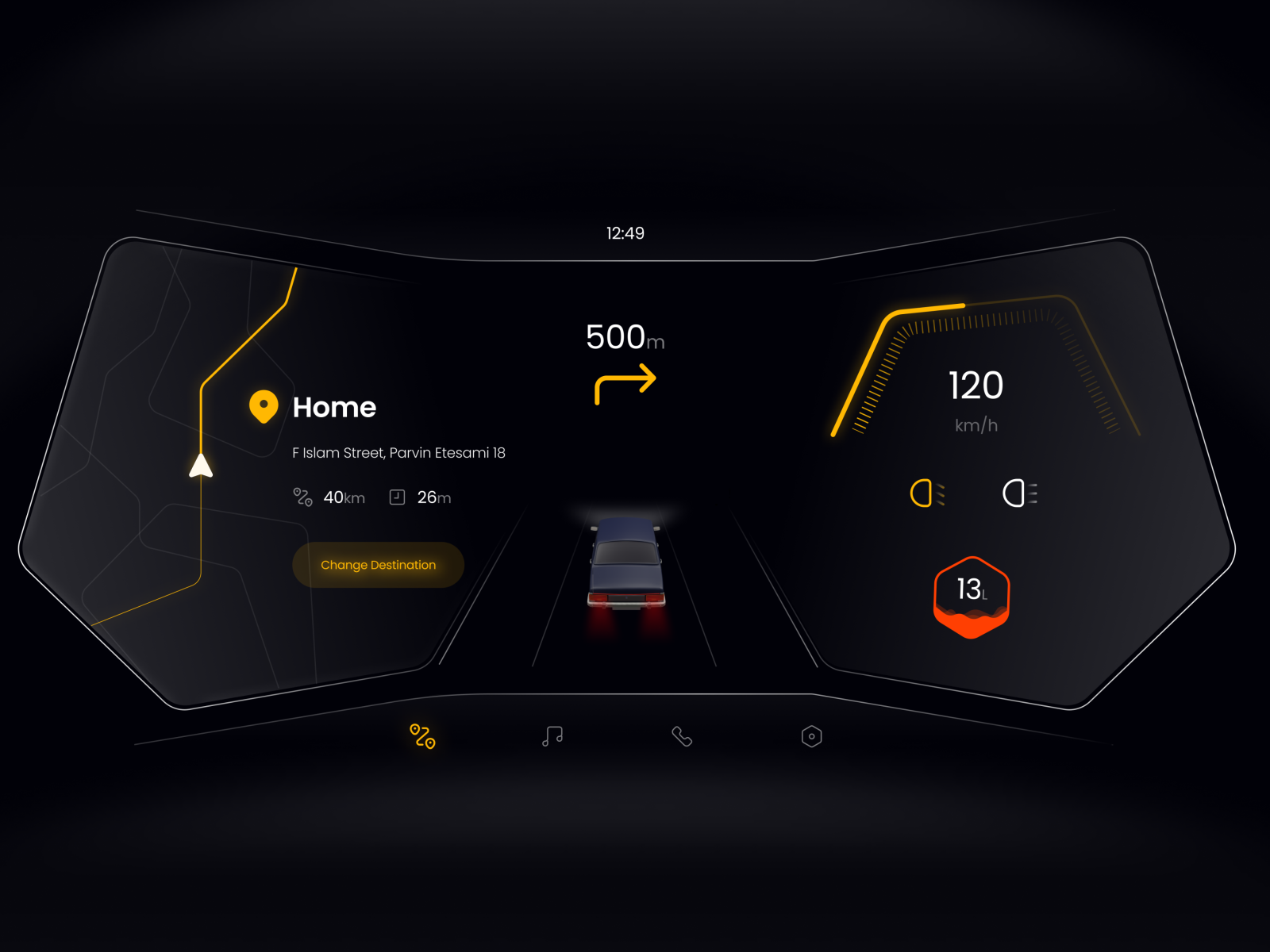 Car Dashboard by Zahra Saedi for Reverb on Dribbble