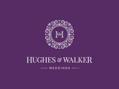 Hughes Walker agency branding bride event levogrin logo pattern rings wedding