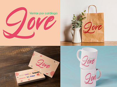Love: Ventas por catálogo branding design illustration logo vector