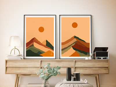 Colorful Mountains art artwork colorful design art digital illustration ipadpro mountains procreate