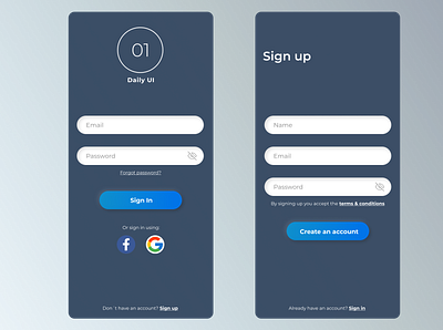 Daily UI 001/Sign Up app daily 100 challenge dailyui design figma ui