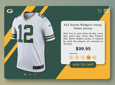 Green Bay Packers Nike Game Alternate Jersey - Green - Aaron