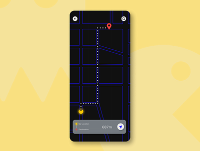 Daily UI 020/Location Tracker app daily 100 challenge dailyui design figma location map pacman ui ux