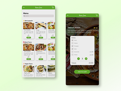 Daily UI 043/Food menu