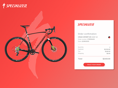 Daily Ui 046/Invoice bicycle daily 100 challenge dailyui design figma invoice specialized ui ux
