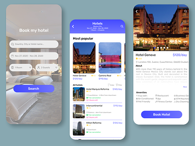 Daily UI 067/Hotel Booking app daily 100 challenge dailyui design figma hotel booking ui ux