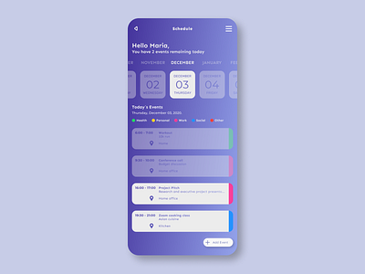 Daily UI 071/Schedule