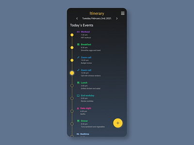 Daily UI 079/Itinerary app daily 100 challenge dailyui design figma itinerary ui ux