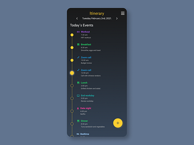 Daily UI 079/Itinerary