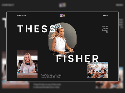 Thess Fischer Main Page website redesign bali dj figma music musician techno ui web design website concept