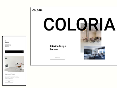 COLORIA interior design bureau interior design luxury brand swiss design tilda typography ui ux web design