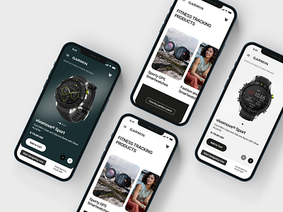 Garmin app concept branding design minimal online shop product design ui uiux watch webdesign
