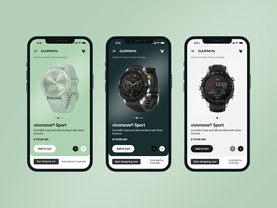 Garmin app concept app concept design mobile app online shop ui uiux watch webdesign