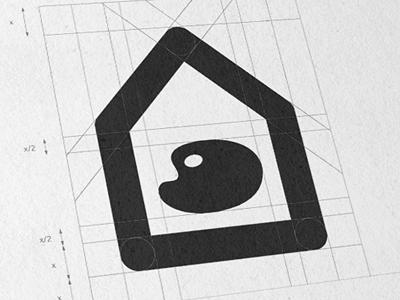 House of Artists artist house logo