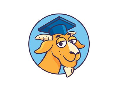The Goat branding character design college goat graphic design illustration learning vector