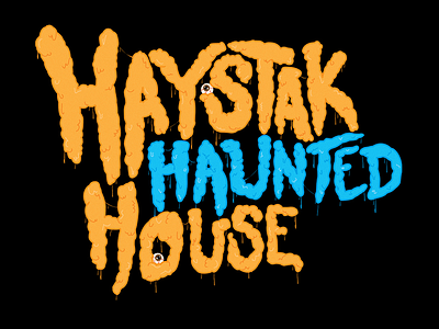 Haystak Haunted House graphic design halloween illustration typography