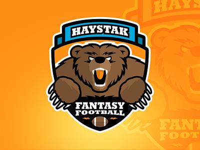 Haystak Grizzly Bears badge bear football graphic design illustration logo sports wip