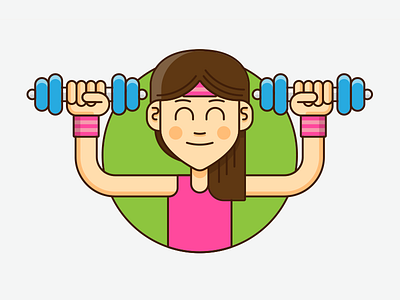 Health & Fitness Illustration branding exercise fitness graphic design health illustration smile wip workout