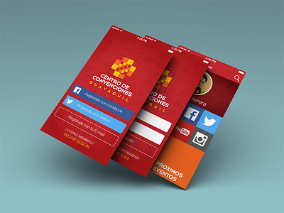 Centro de Exposiciones app graphic design ios mobile ui ux wip