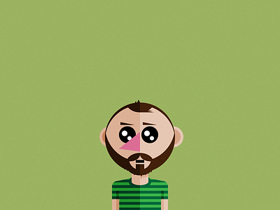 Is not easy wearing green graphic design illustration portrait selfie