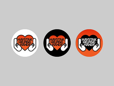 Haystak Helping Hands WIP branding charity graphic design hands heart icon illustration logo wip