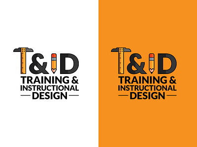 Training & Instructional Design logo branding graphic design illustration logo pencil rule wip