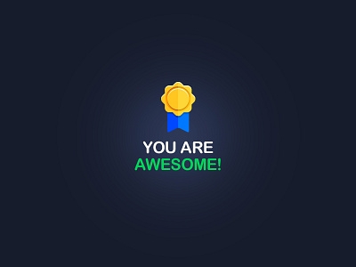 You are awesome! badge icon illustration medal