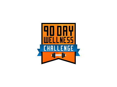 90 Day Wellness Challenge badge branding fitness icon illustration logo