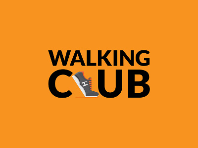 Walking Club branding fitness icon illustration logo run shoe walk