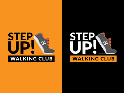 Step Up! branding fitness icon illustration logo run shoe walk