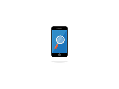 Mobile Search branding icon illustration iphone mobile search