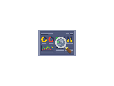 Nothing to hide analytics digital icon illustration marketing spyglass