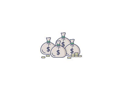 Mo' Money! coins finances icon illustration money