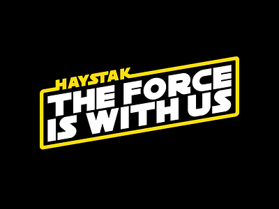 The Force is with Us branding logo star wars typography