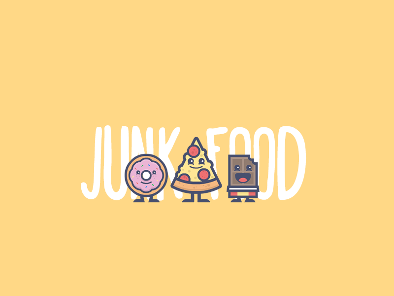 The Junk Food Dance! animated animation chocolate donut illustration pizza