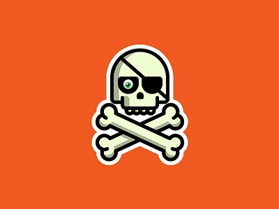 Stay in Skull! illustration pirates skull stickers