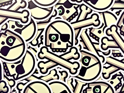 Stay in Skull it's alive! crossbones illustration pirate skull stickers