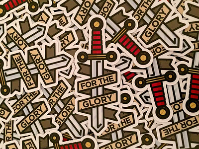 For The Glory Sticker graphic design illustration sticker sword