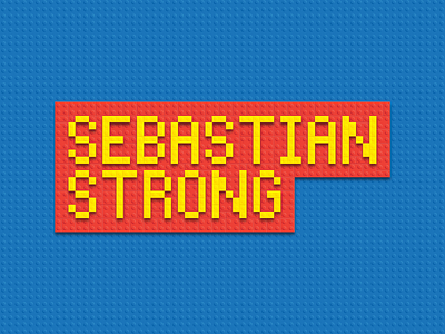 Sebastian Strong! graphic design illustration lego toys typography