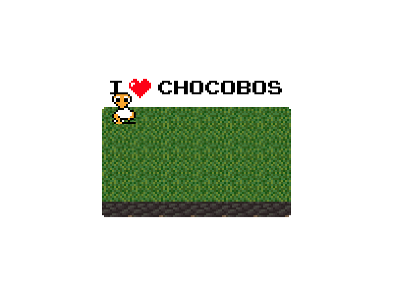 I ♥ Chocobos! 8 bit animated animation chocobo final fantasy gif illustration pixel art video games