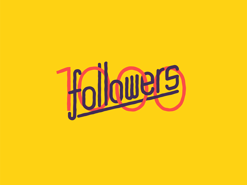 Thank you Dribbblers! animated animation followers gif graphic design illustration lettering typography